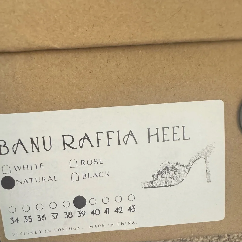 Raffia mule heel sandals size 39 - Picture 7 of 7
